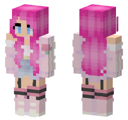Pink Hair Girl Minecraft skin