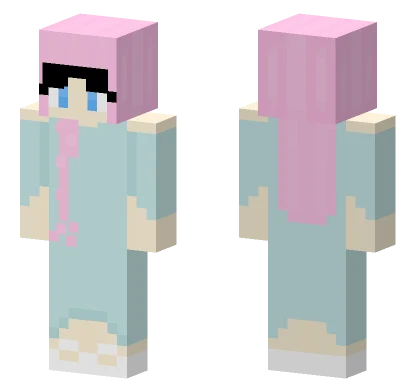 Pink Hair Girl Outfit Minecraft skin