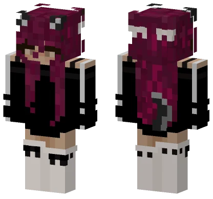 Pink Hair Puppy Girl Minecraft skin