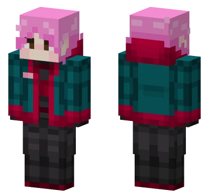 Pink Hair Spider-Man Suit Minecraft skin