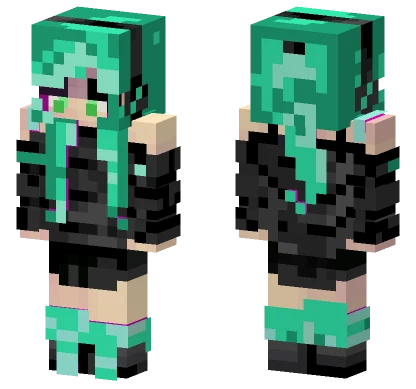 Pink Haired Gamer Girl Minecraft skin