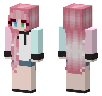 Pink Haired Girl Minecraft skin