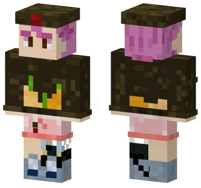 Pink Haired Girl Minecraft skin