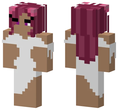 Pink Haired Girl Minecraft skin