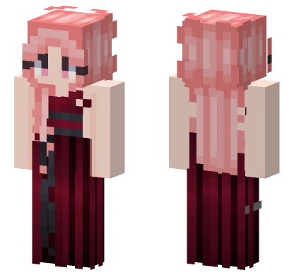 Pink Haired Girl Minecraft skin