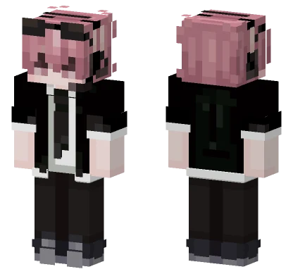 Pink Haired Girl Minecraft skin