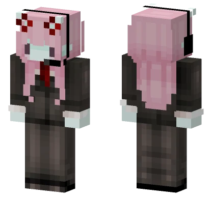 Pink Haired Girl Minecraft skin