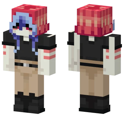 Pink Haired Girl Minecraft skin