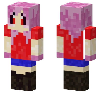 Pink Haired Girl Minecraft skin