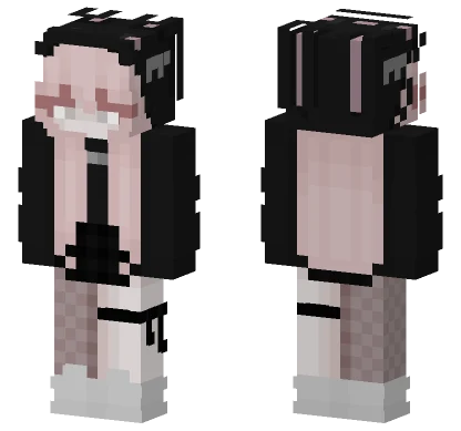 Pink Haired Girl Minecraft skin