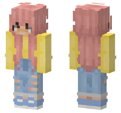 Pink Haired Girl Minecraft skin