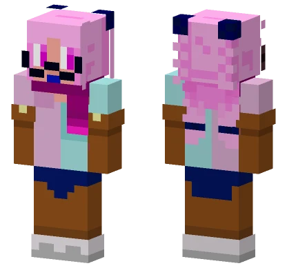 Pink Haired Girl Minecraft skin