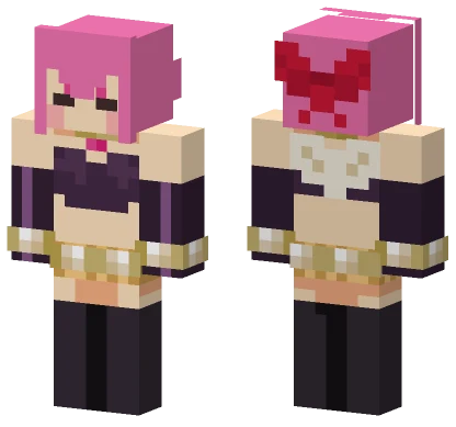 Pink Haired Girl Minecraft skin