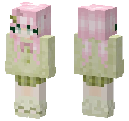 Pink Haired Girl Minecraft skin