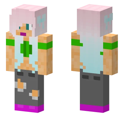 Pink Haired Girl Minecraft skin