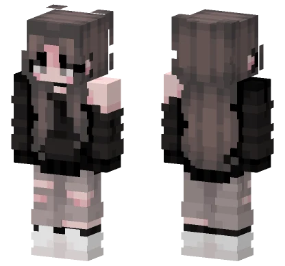 Pink Haired Girl Minecraft skin