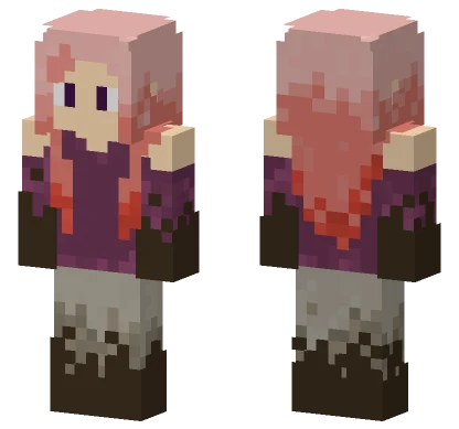 Pink Haired Girl Minecraft skin
