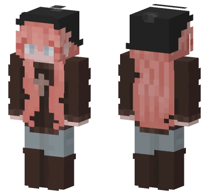 Pink Haired Witch Minecraft skin