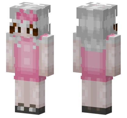 Pink Hello Kitty Minecraft skin