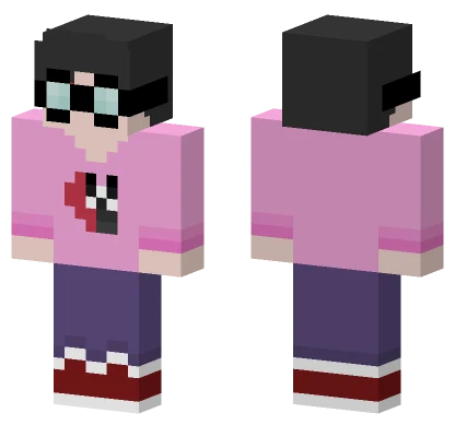 Pink Hoodie Girl Minecraft skin
