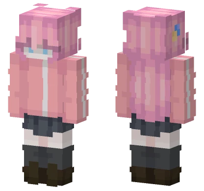 Pink Hoodie Girl Minecraft skin