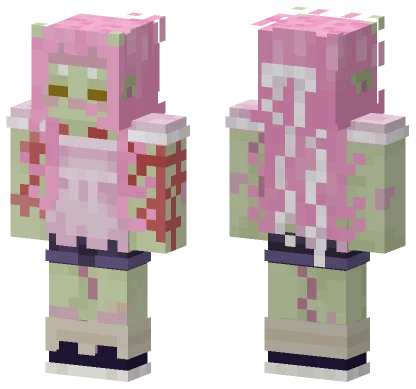 Pink Kimono Girl Minecraft skin