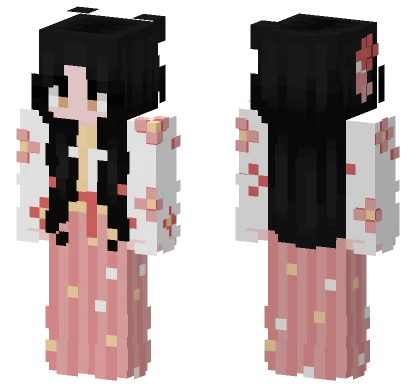 Pink Kimono Girl Minecraft skin