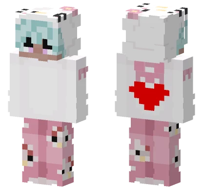 Pink Kitty Outfit Minecraft skin