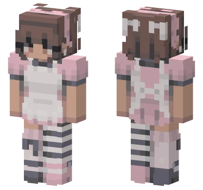 Pink Lolita Dress Minecraft skin