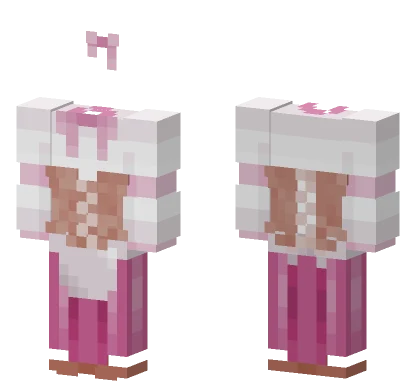 Pink Medieval Dress Base Minecraft skin