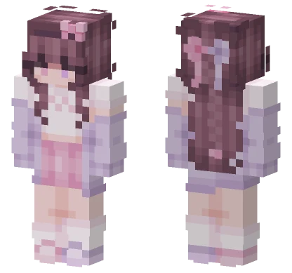 Pink Mood Girl Minecraft skin