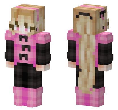 Pink Obsidian Girl Minecraft skin