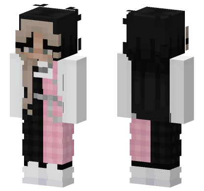 Pink Overalls Girl Minecraft skin