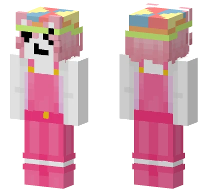 Pink Party Hat Girl Minecraft skin