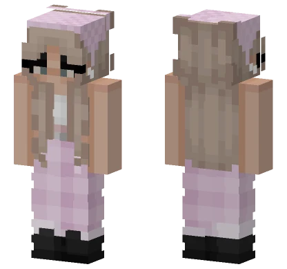 Pink Plaid Girl Minecraft skin
