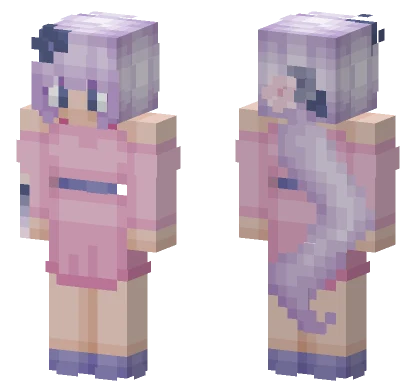 Pink Purple And Blue Minecraft skin