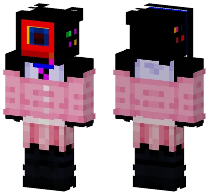 Pink Robot Character Minecraft skin