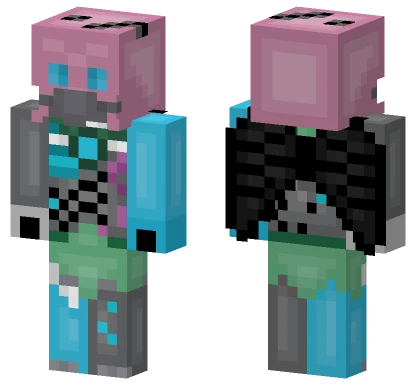 Pink Robot Suit Minecraft skin