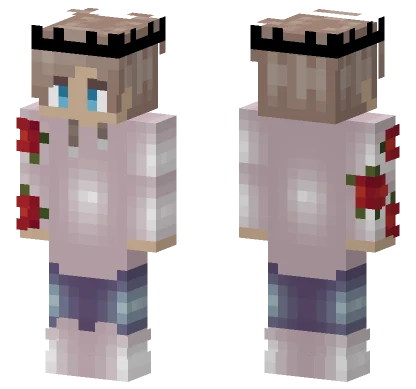 Pink Rose Sweater Male Minecraft skin