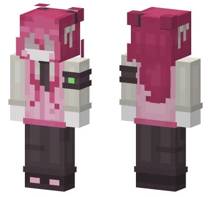 Pink Sakura Outfit Minecraft skin