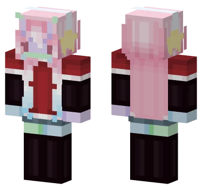 Pink Star Dress Minecraft skin