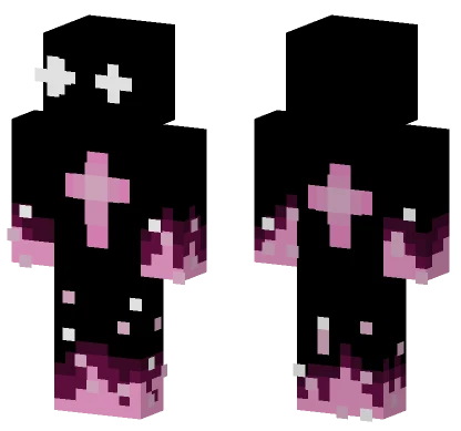Pink Star Gradient Minecraft skin