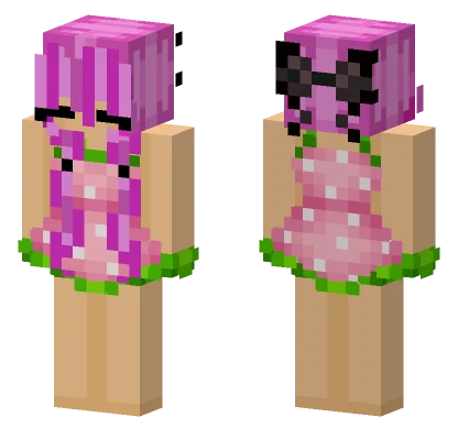 Pink Straw Barrie Minecraft skin