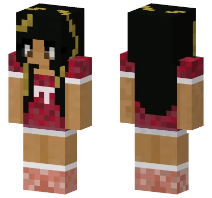 Pink Strawberry Dress Minecraft skin