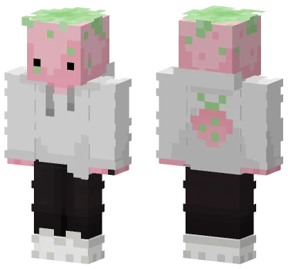 Pink Strawberry Dress Minecraft skin