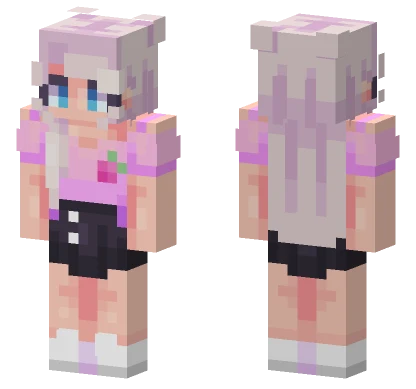 Pink Sunset Girl Minecraft skin