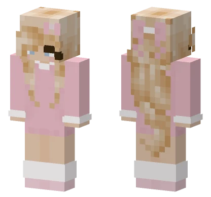 Pink Winter Girl Minecraft skin