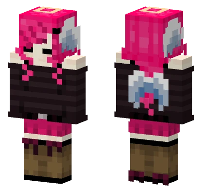 Pink Winter Outfit Minecraft skin