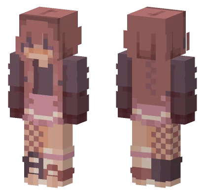 Pink With Purple Rce Minecraft skin
