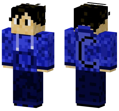 Pixel Gamer Blue Minecraft skin